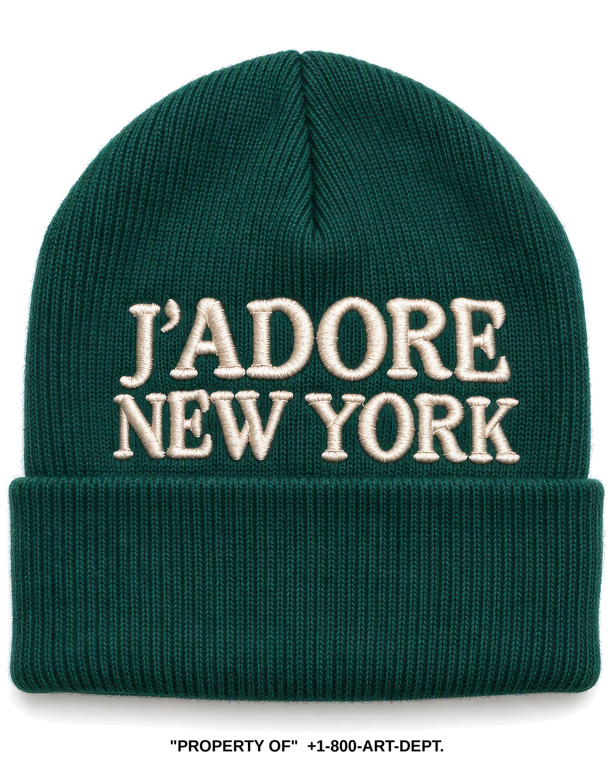 J'ADORE NEW YORK 3D Embroidered Beanie | FW26/27