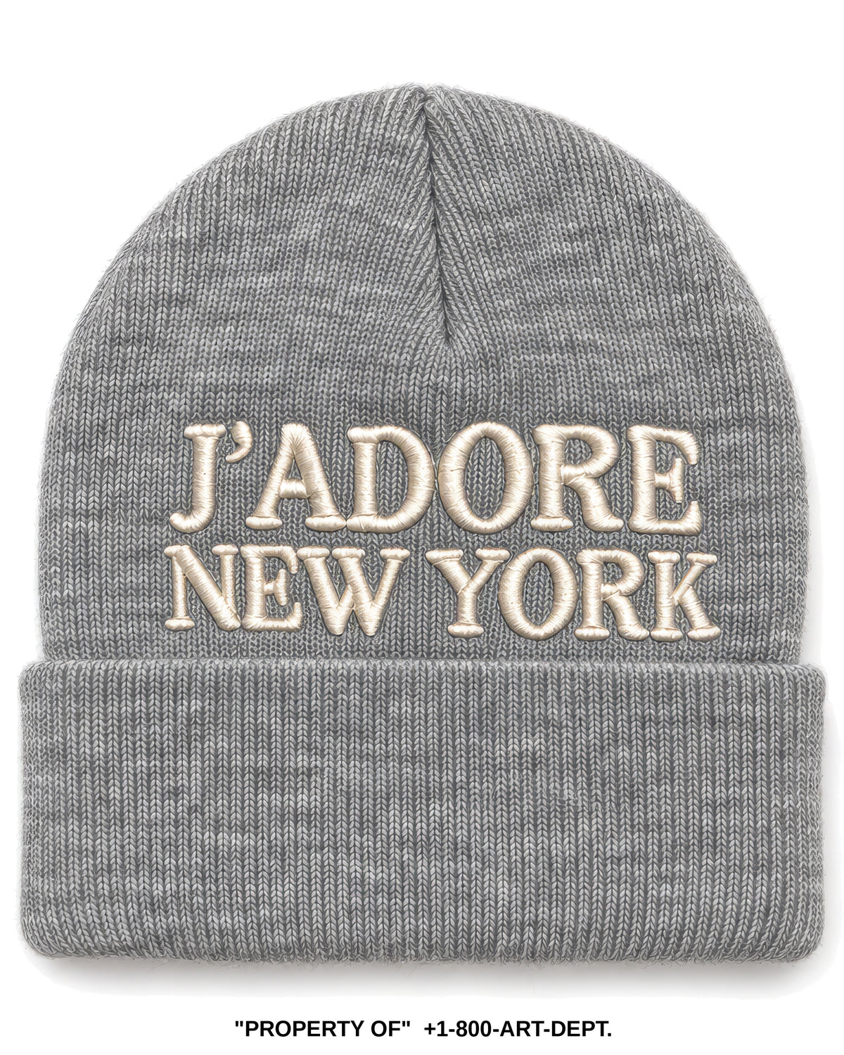 J'ADORE NEW YORK 3D Embroidered Beanie | FW26/27
