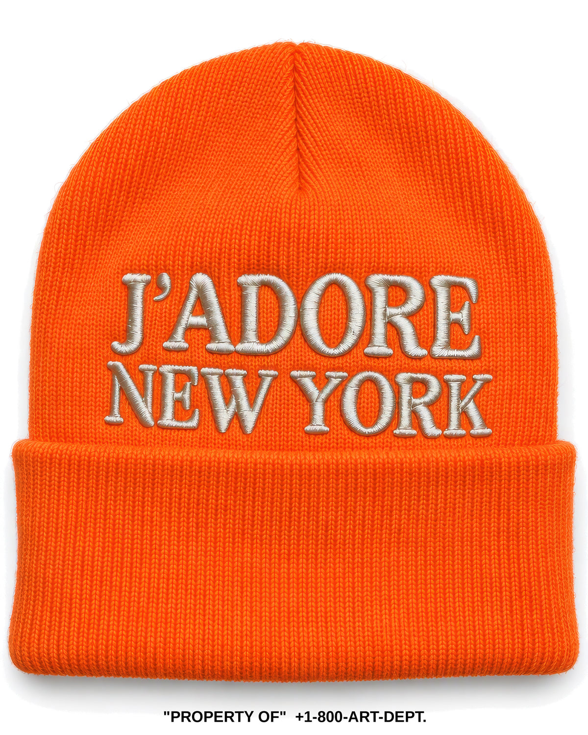 J'ADORE NEW YORK 3D Embroidered Beanie | FW26/27