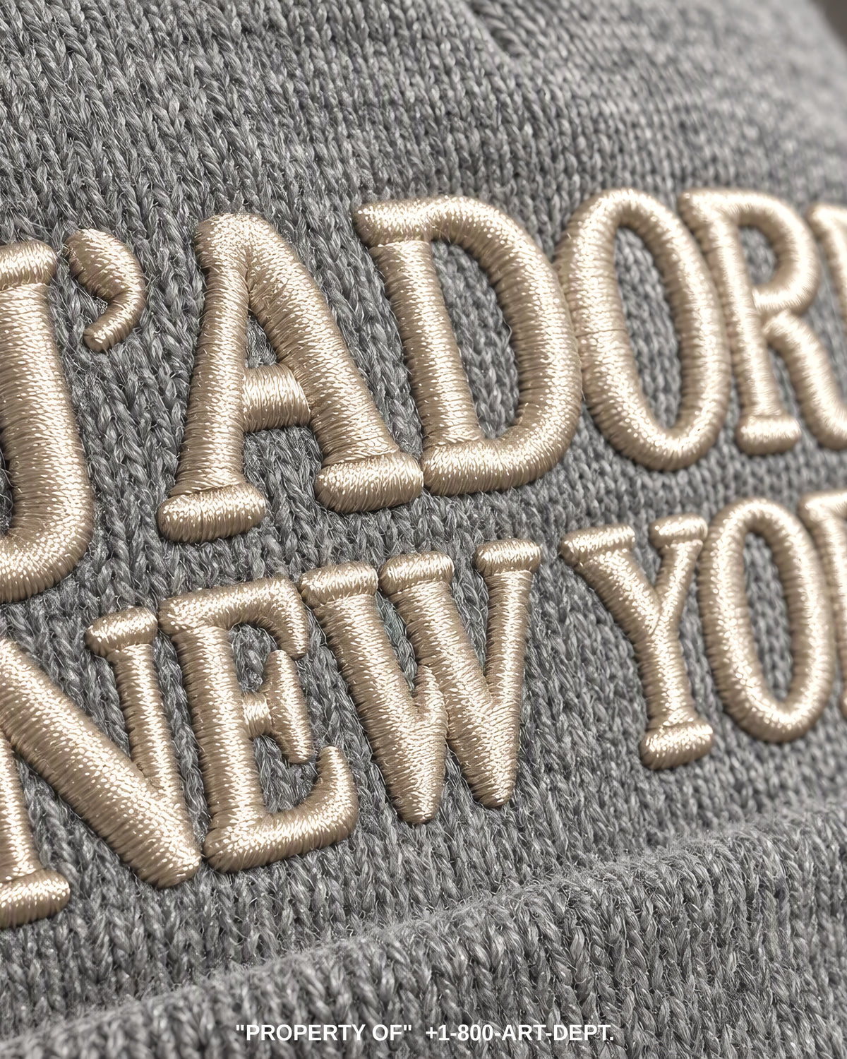 J'ADORE NEW YORK 3D Embroidered Beanie | FW26/27