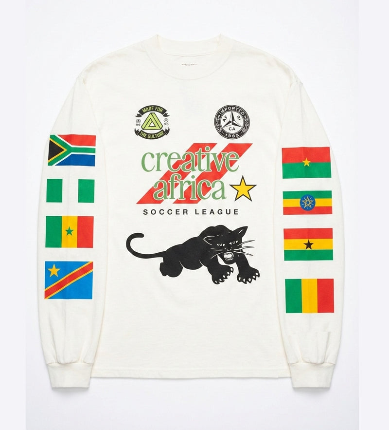 CREATIVE AFRICA GOALIE WARM-UP LONG-SLEEVE TEE WORLD TOUR SERIES 1 SCREEN PRINTED