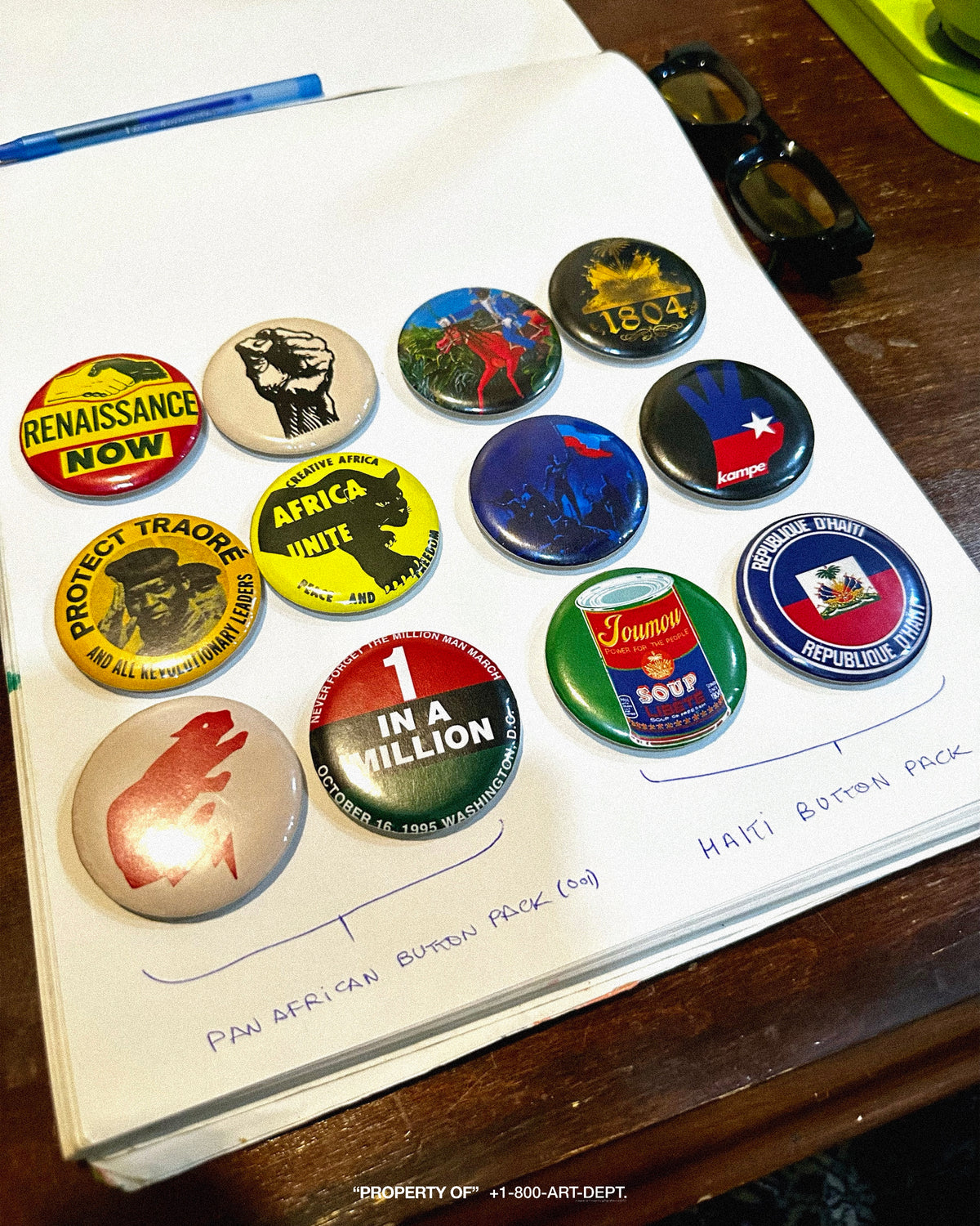 Juneteenth Button Release! - Pan-African & Haiti Edittion. 2.25" ( 6 each )