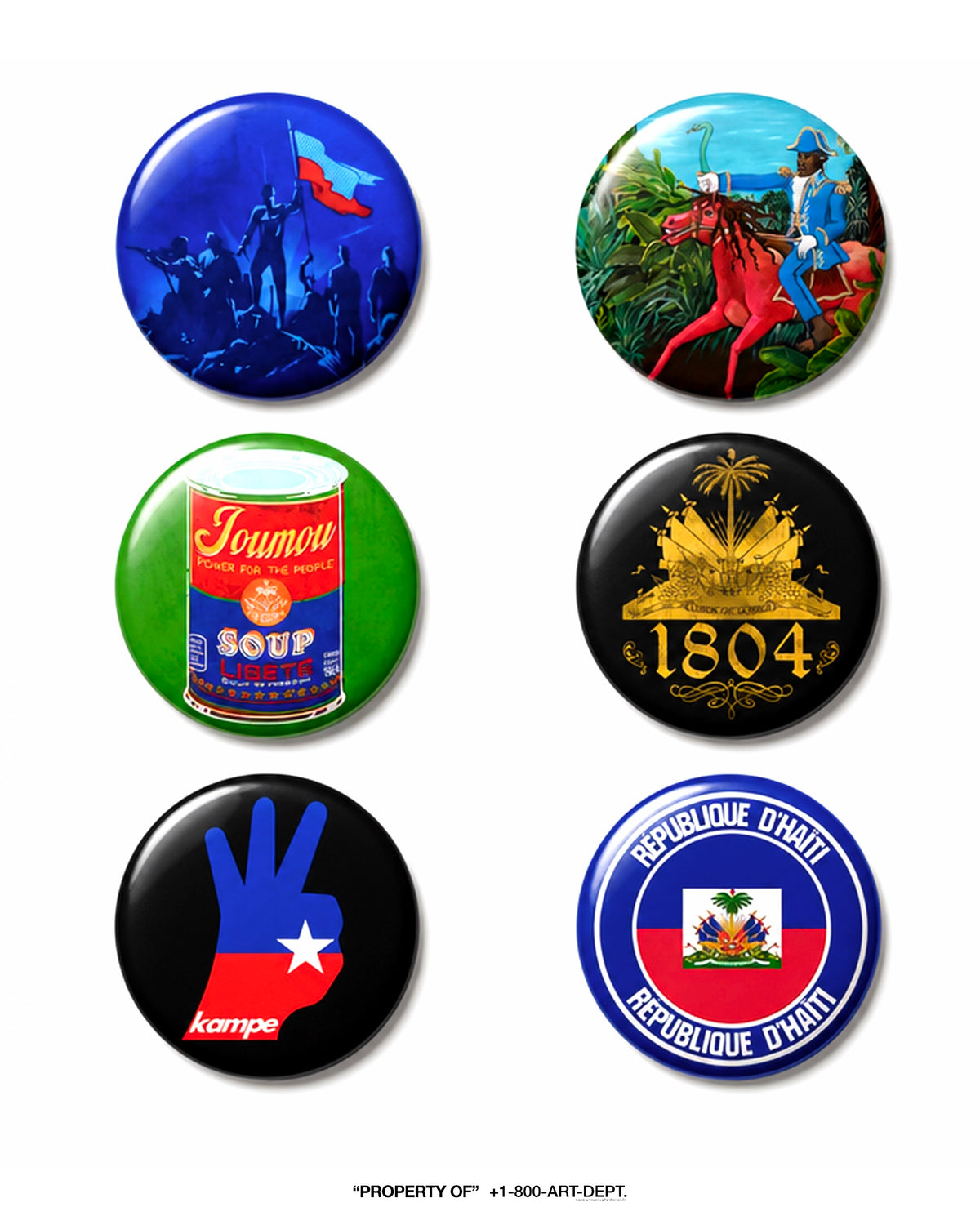 Juneteenth Button Release! - Pan-African & Haiti Edittion. 2.25" ( 6 each )