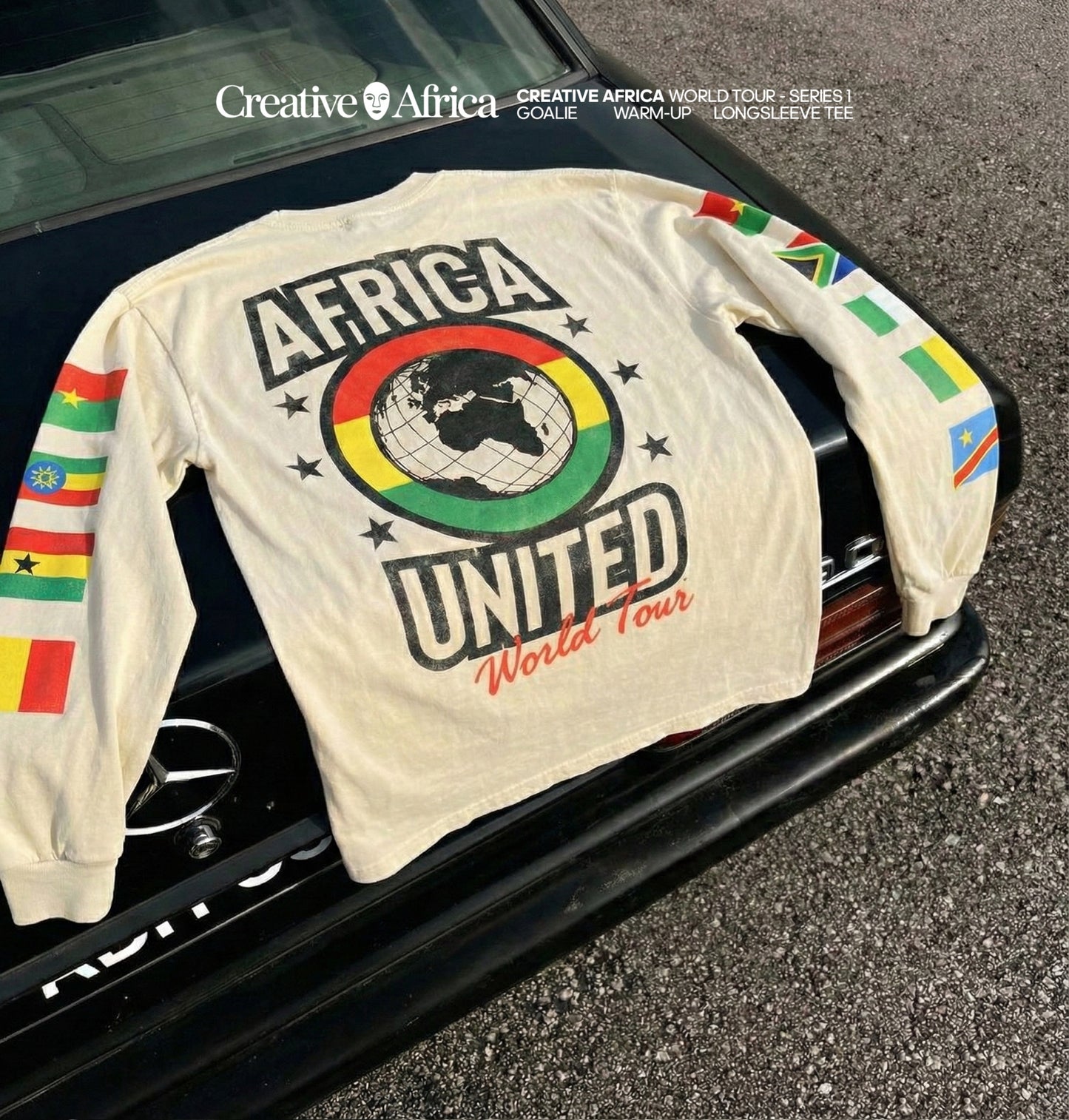 CREATIVE AFRICA GOALIE WARM-UP LONG-SLEEVE TEE WORLD TOUR SERIES 1 SCREEN PRINTED