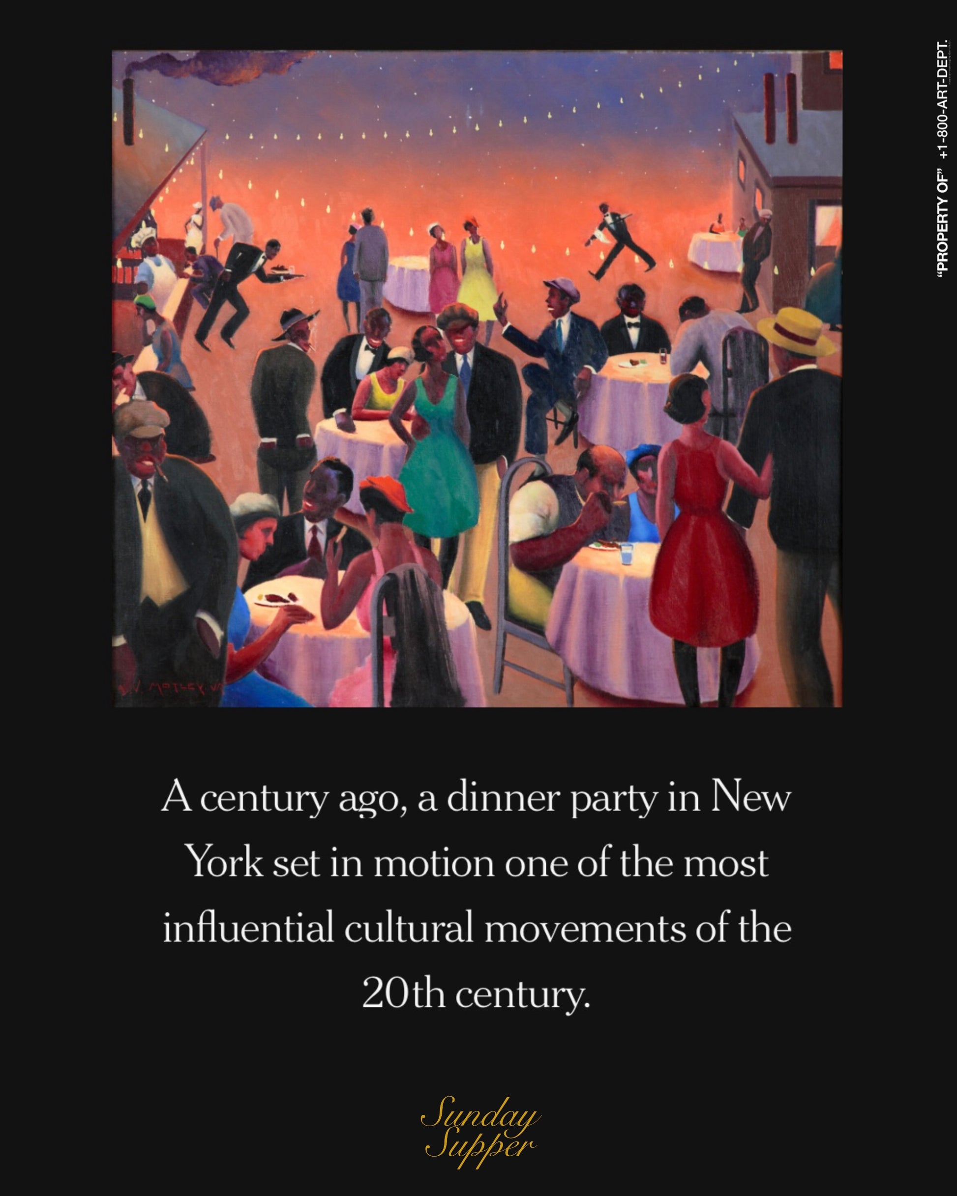 Sunday Supper 008 event flyer, 1800 Art Dept