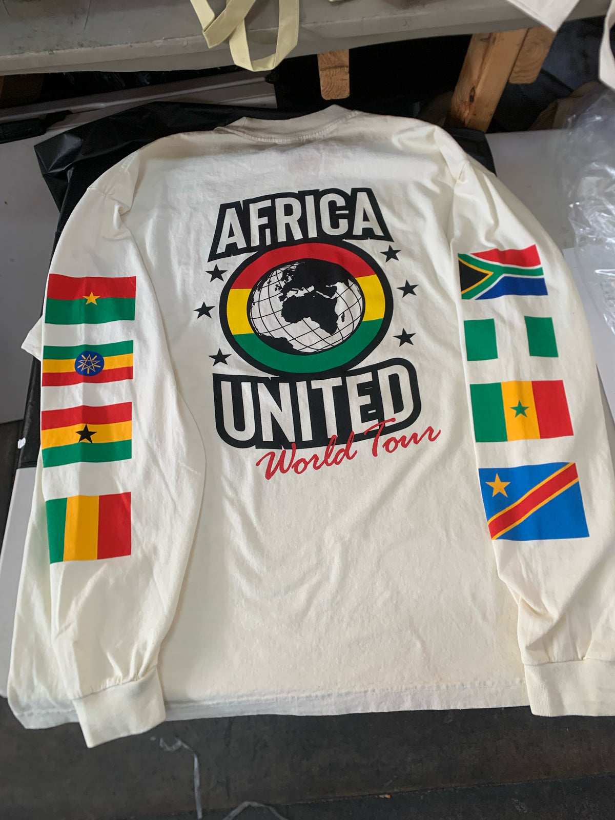 CREATIVE AFRICA GOALIE WARM-UP LONG-SLEEVE TEE WORLD TOUR SERIES 1 SCREEN PRINTED