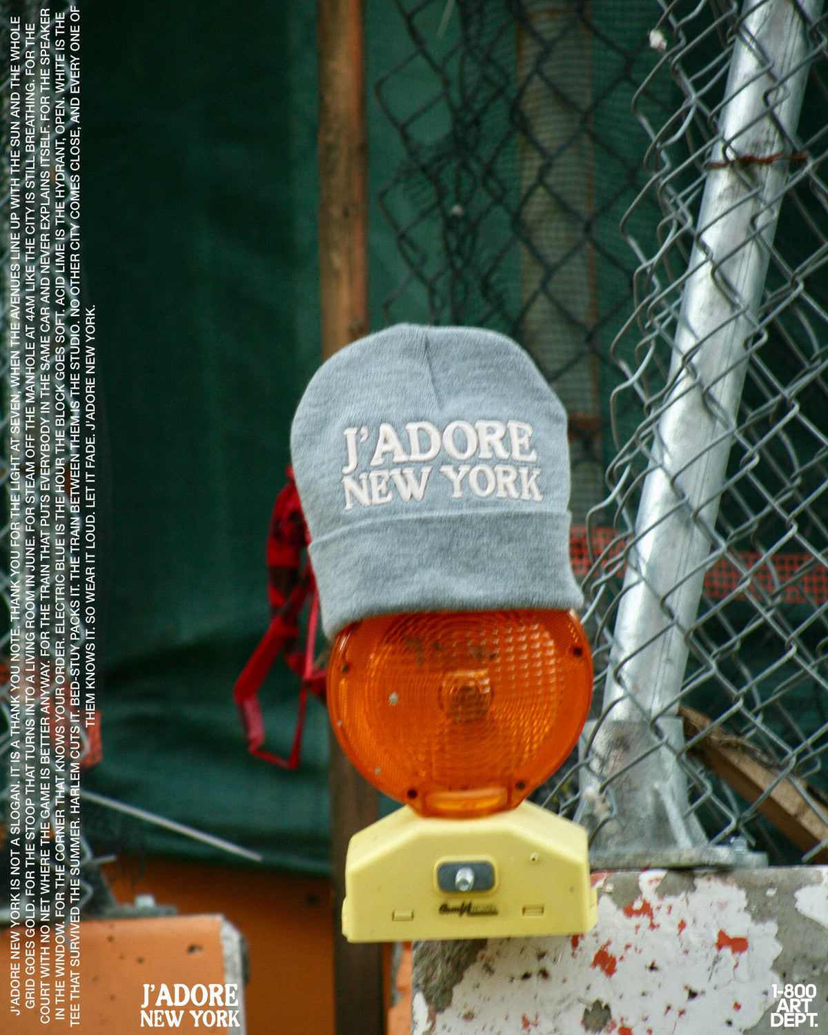J'ADORE NEW YORK 3D Embroidered Beanie | FW26/27