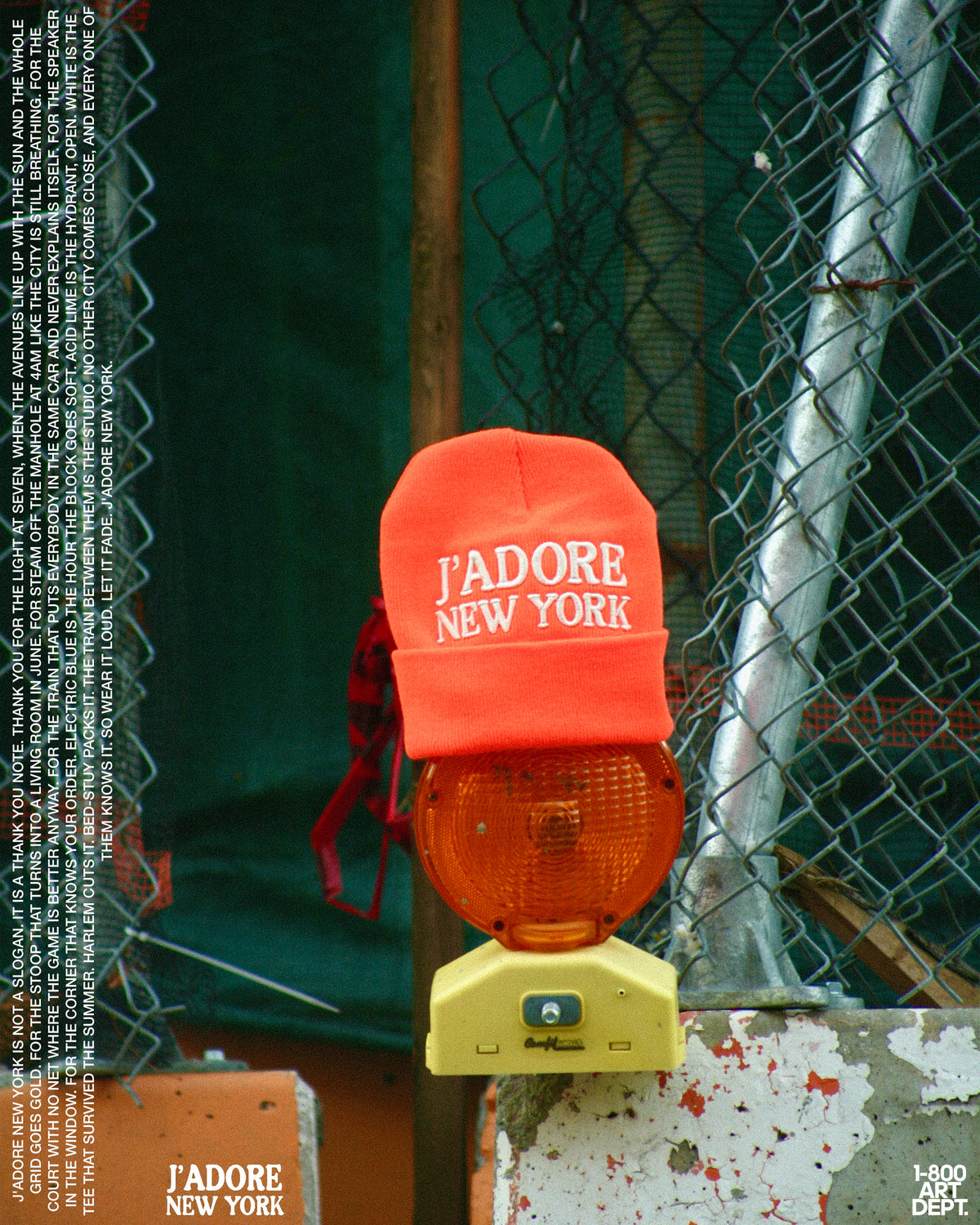 J'ADORE NEW YORK 3D Embroidered Beanie | FW26/27
