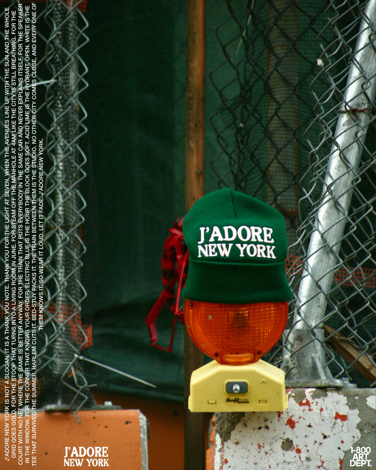 J'ADORE NEW YORK 3D Embroidered Beanie | FW26/27