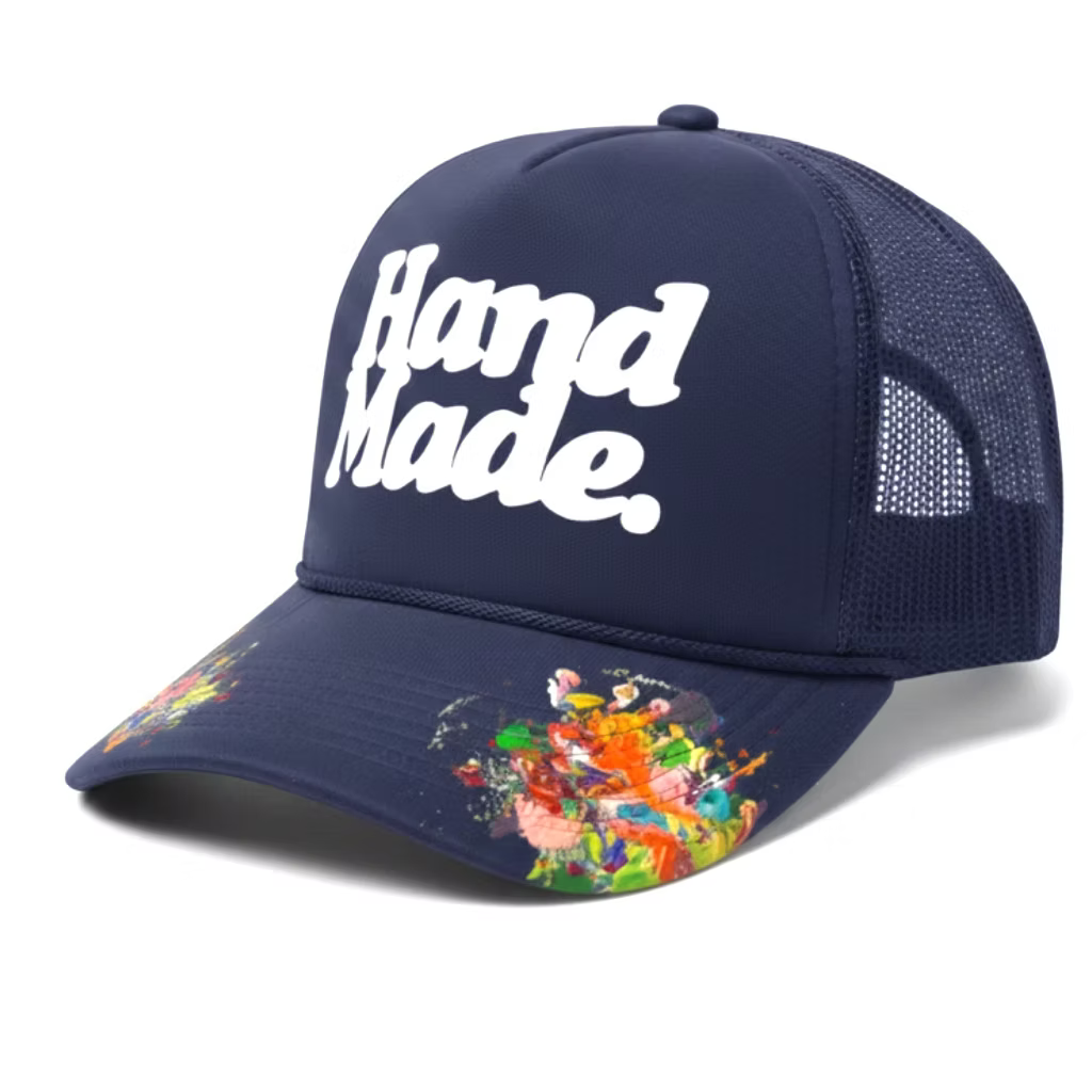 Classic HandMade Trucker Hat - Artifact 001 Hand Printed & Painted