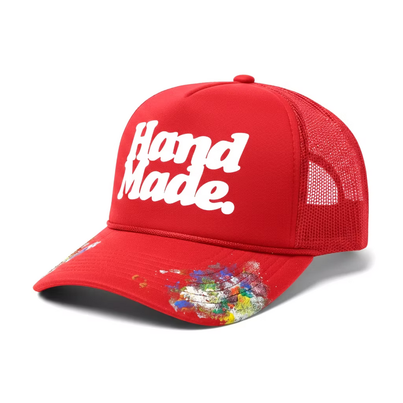 Classic HandMade Trucker Hat - Artifact 001 Hand Printed & Painted