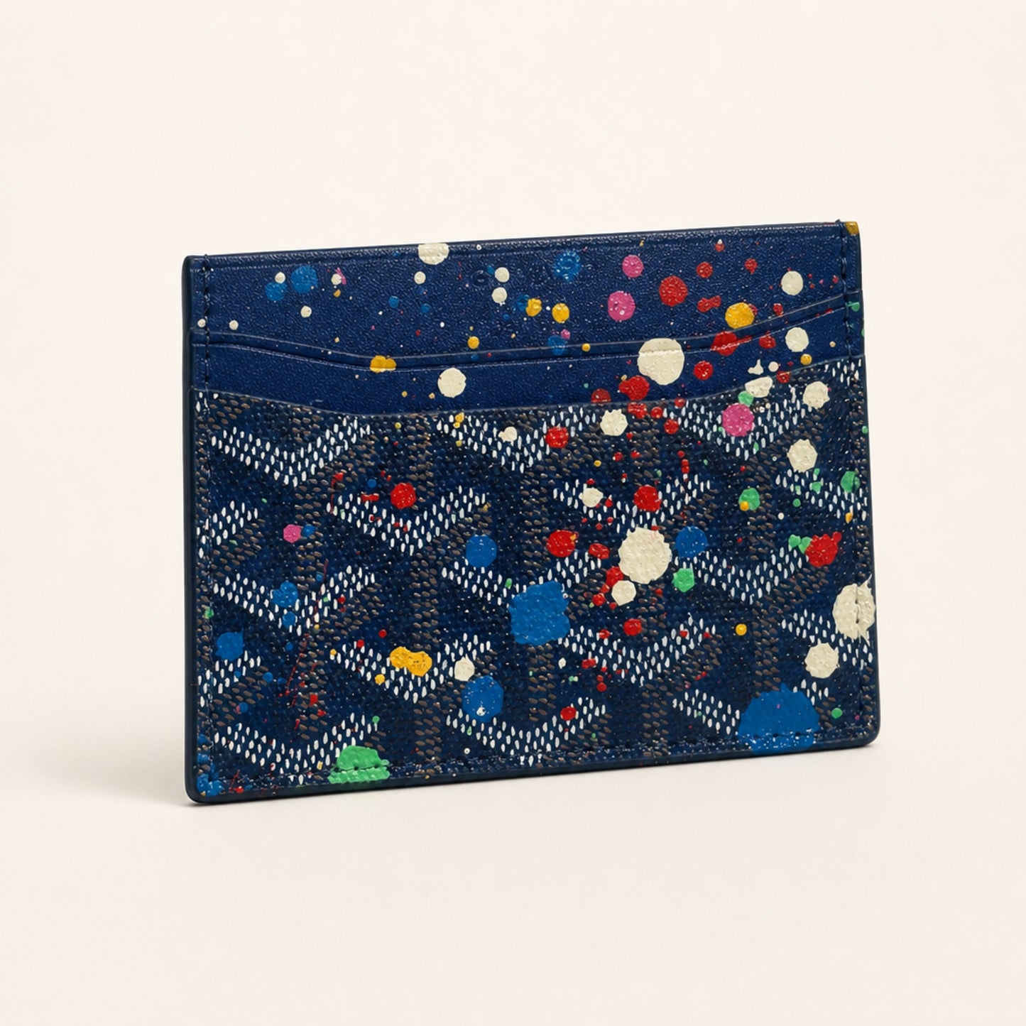 Dinero Abstract Expression Card Holder 001 | Hand-Painted One of One