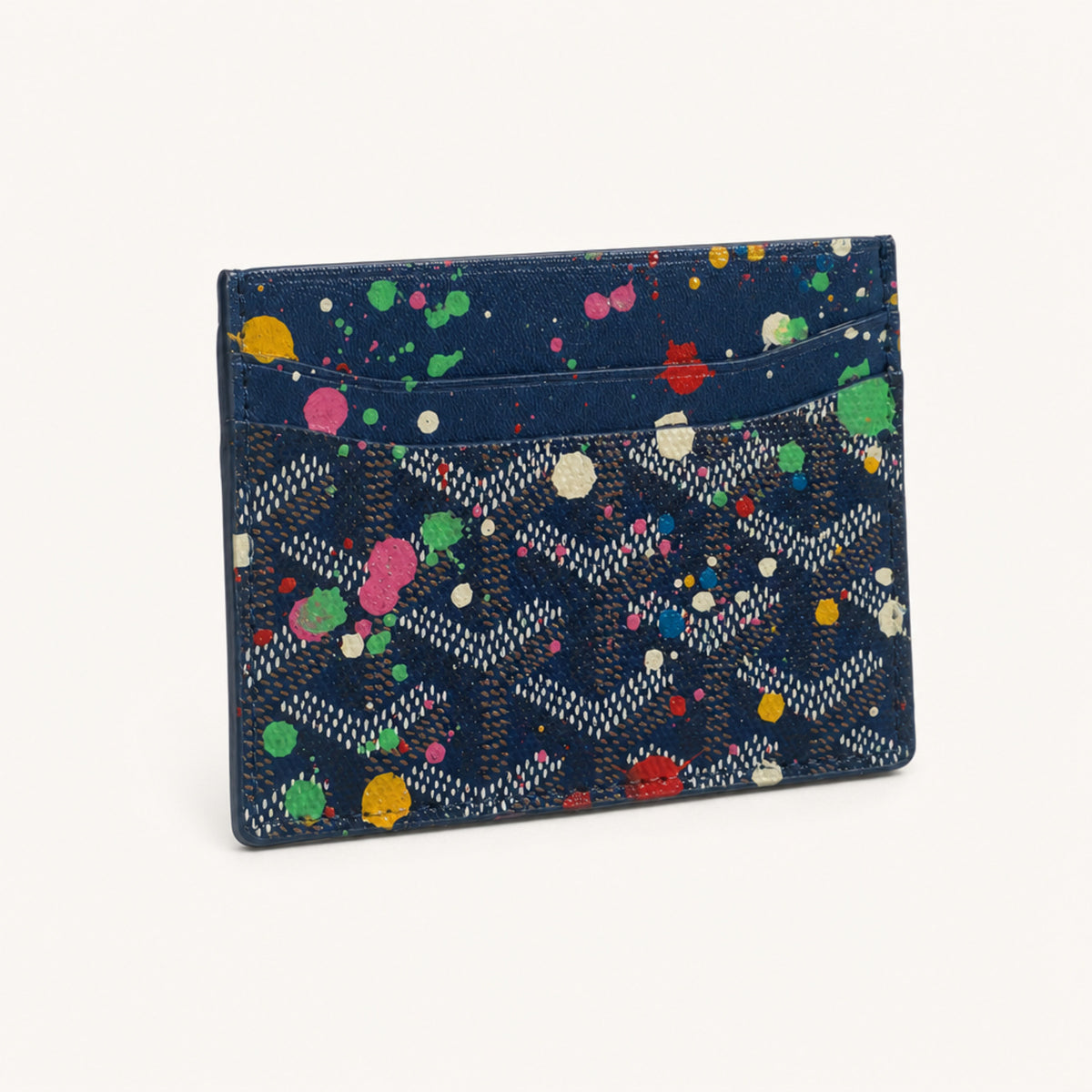 Dinero Abstract Expression Card Holder 001 | Hand-Painted One of One