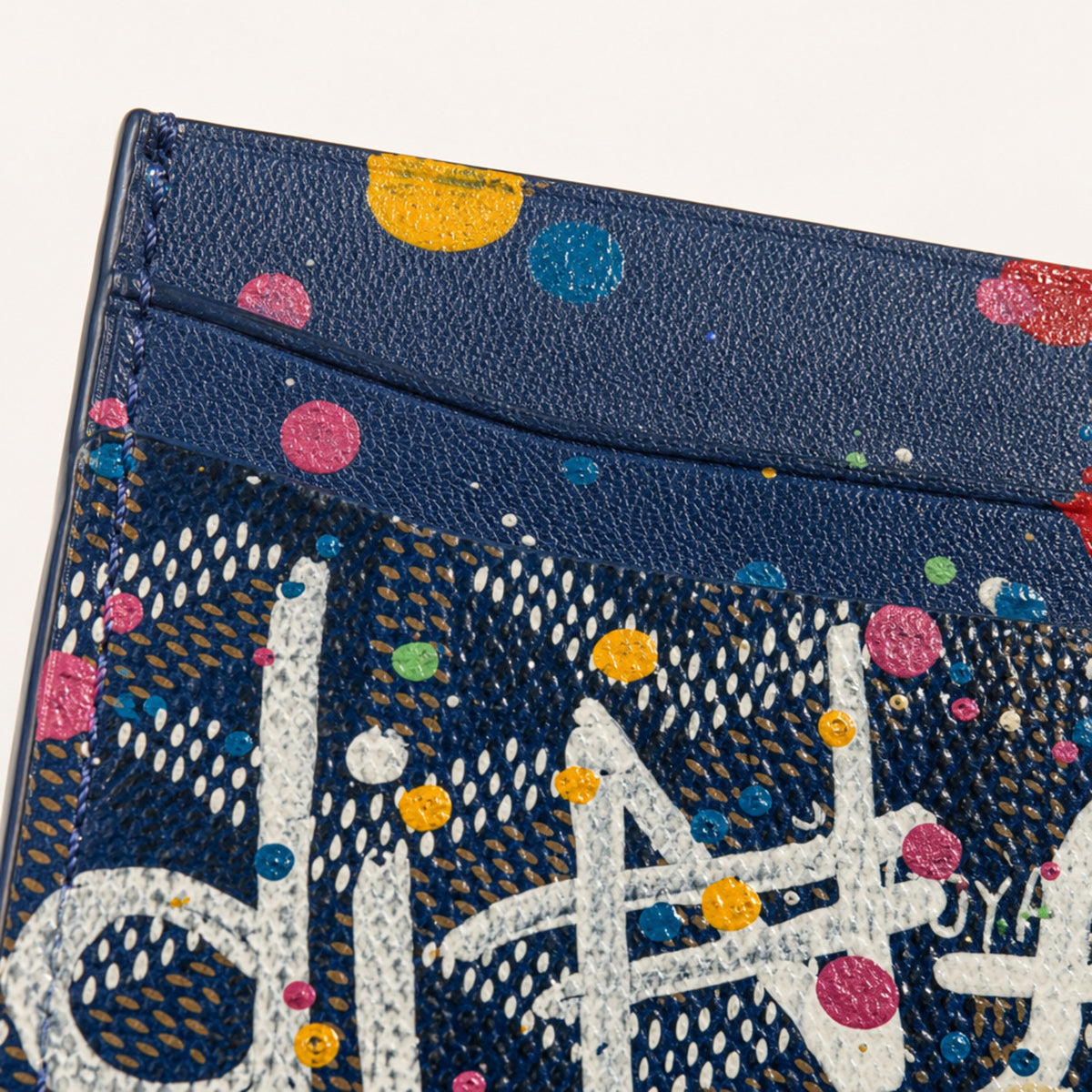 Dinero Abstract Expression Card Holder 001 | Hand-Painted One of One