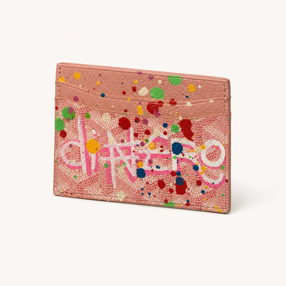 Dinero Abstract Expression Card Holder 001 | Hand-Painted One of One