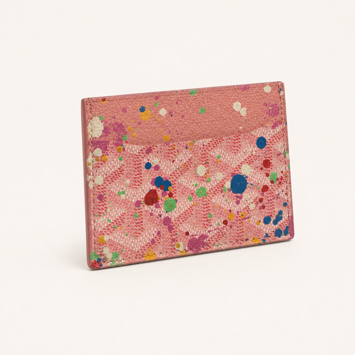 Dinero Abstract Expression Card Holder 001 | Hand-Painted One of One