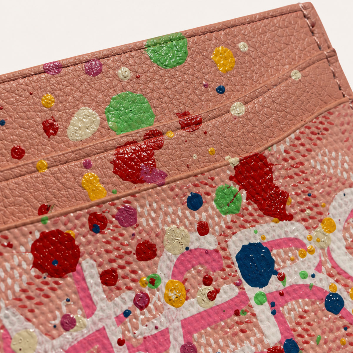 Dinero Abstract Expression Card Holder 001 | Hand-Painted One of One