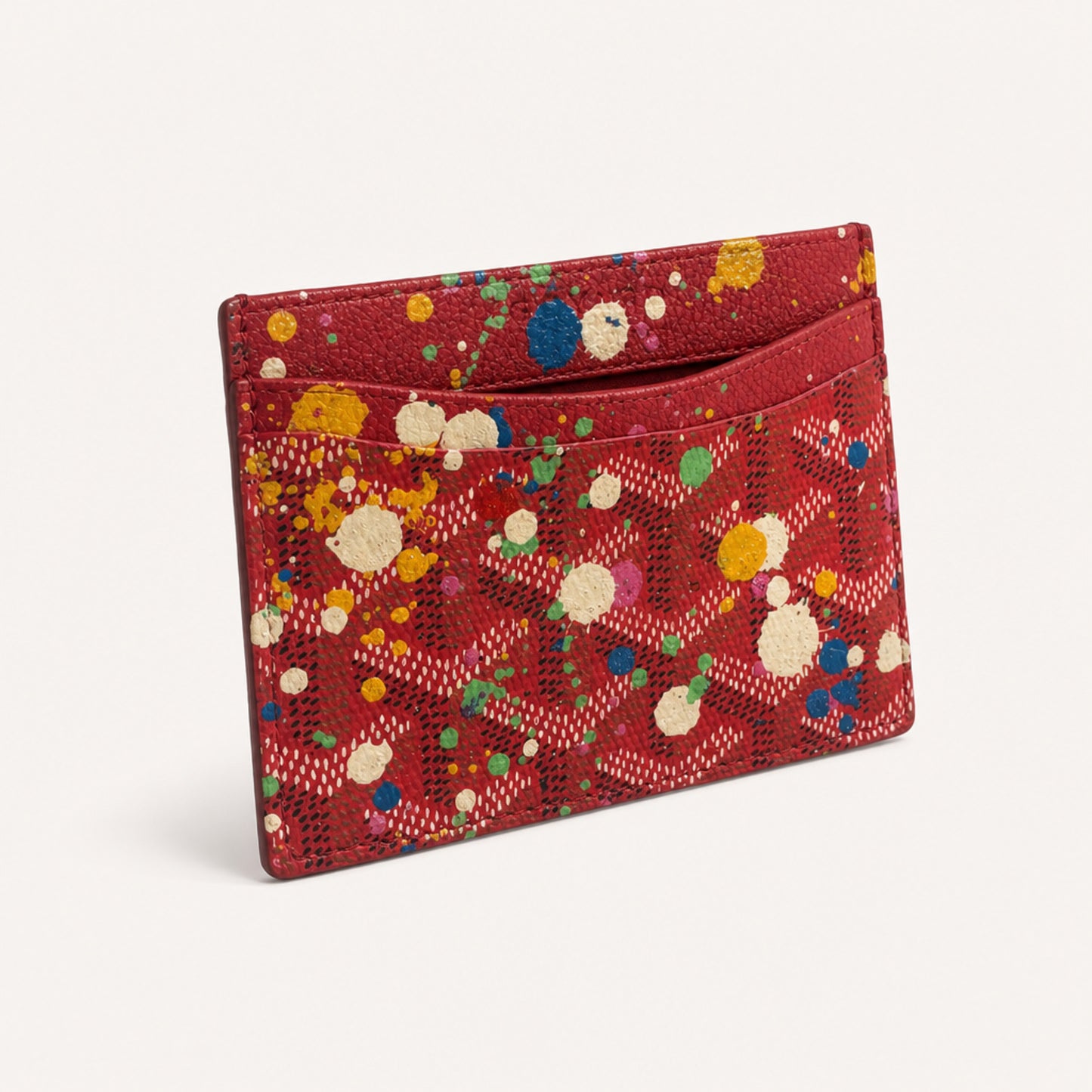 Dinero Abstract Expression Card Holder 001 | Hand-Painted One of One