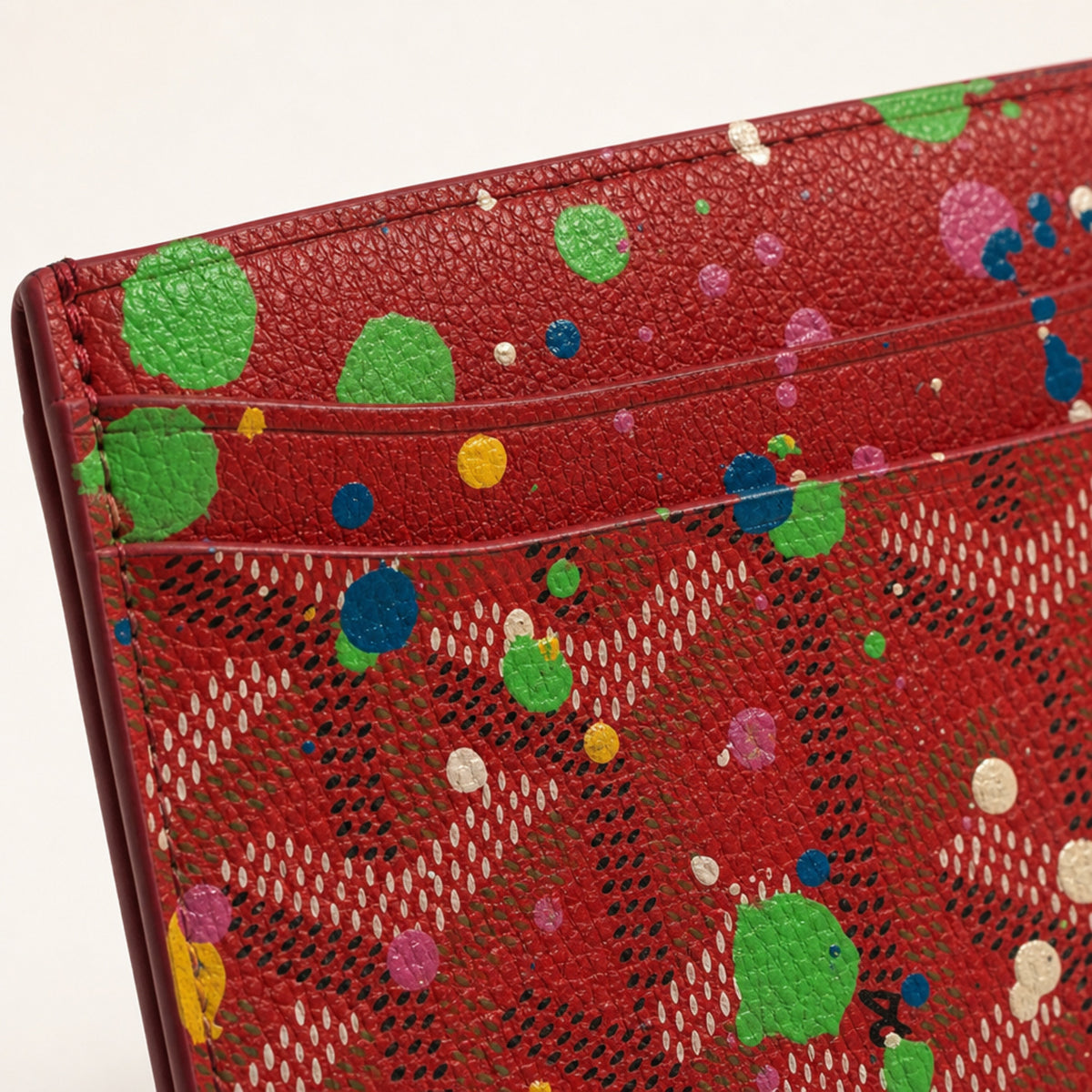 Dinero Abstract Expression Card Holder 001 | Hand-Painted One of One