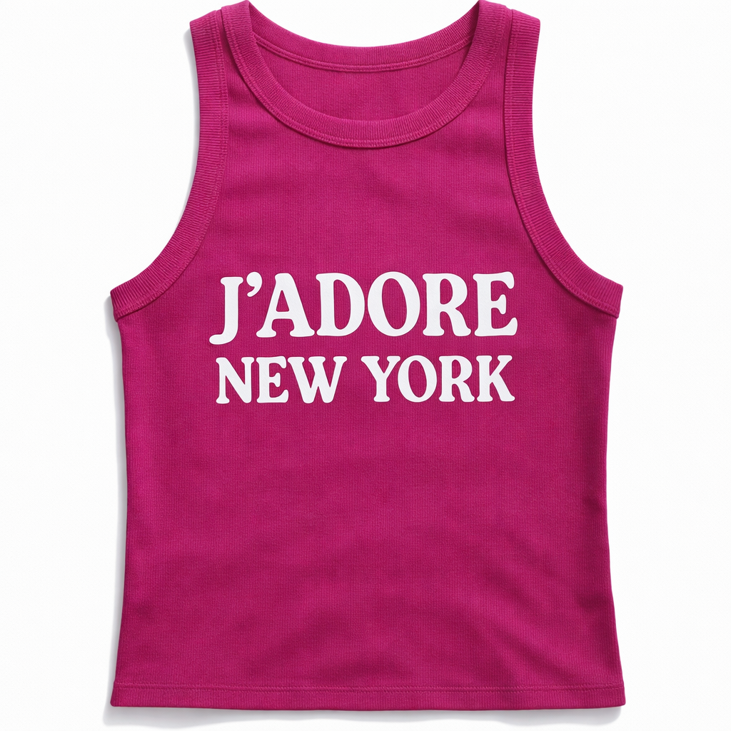 Pink J'Adore New York tank top for women