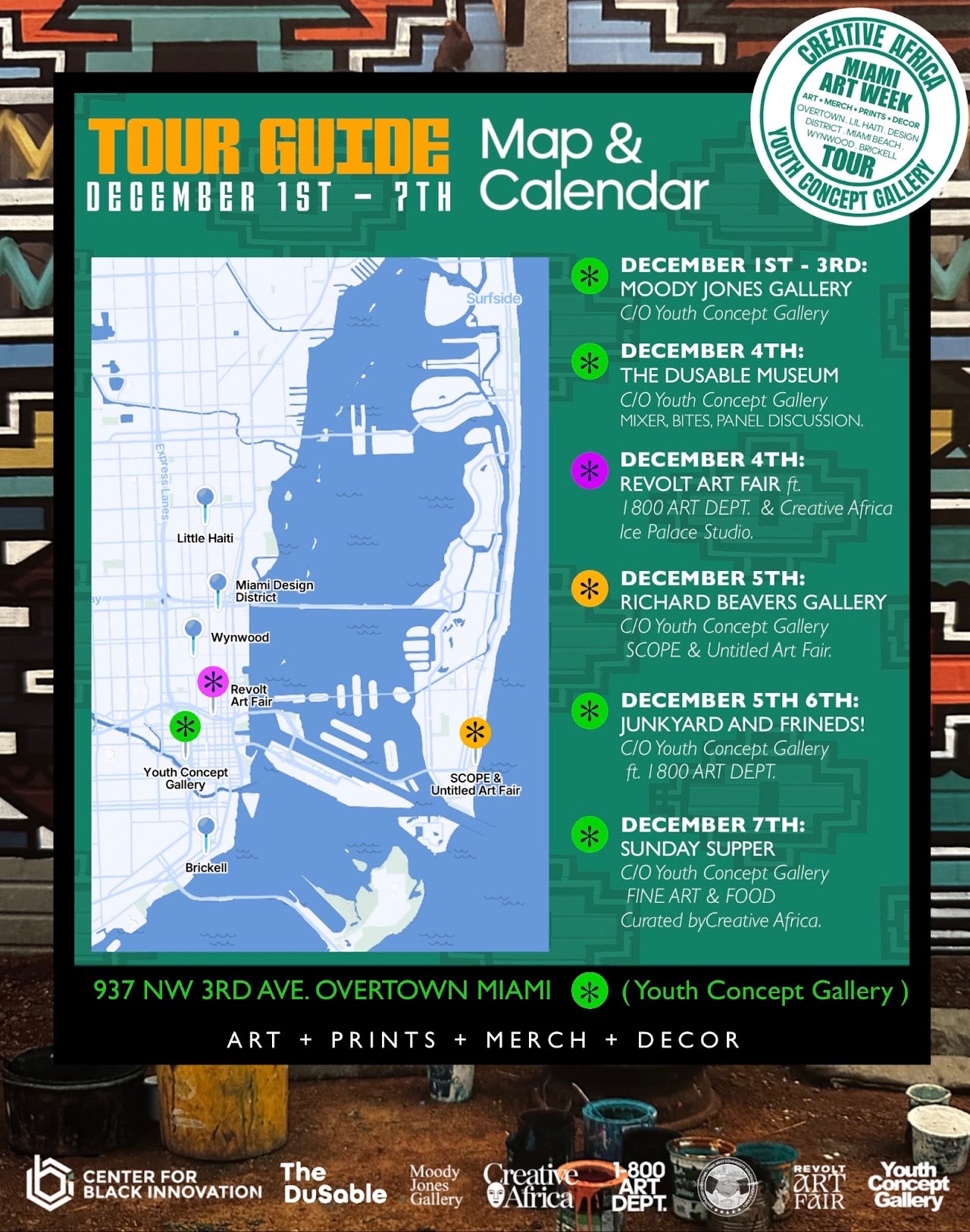 Art Basel Miami tour map and calendar